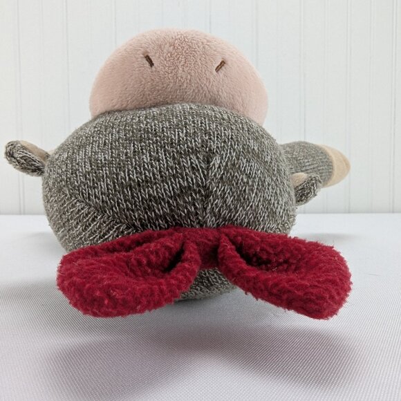 Build A Bear Sock Monkey Girl Plush 17" Stuffed Animal Red Bow 2013 BABW - Picture 9 of 10